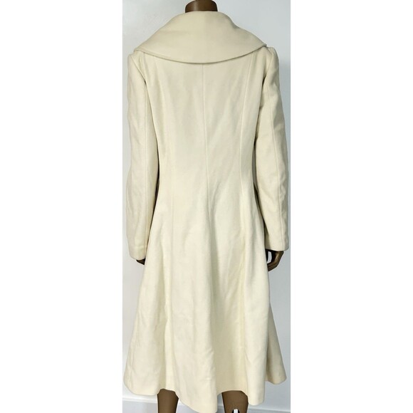 NWT Marvin Richards Double Breasted Cream Jacket Wool Cashmere Coat 6 Fit Flare - Picture 4 of 7